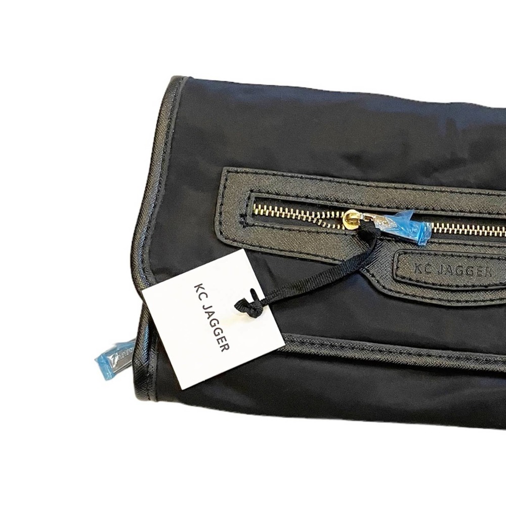 NWT KC Jagger Envelope Makeup Travel Clutch Black Velcro - Picture 6 of 7